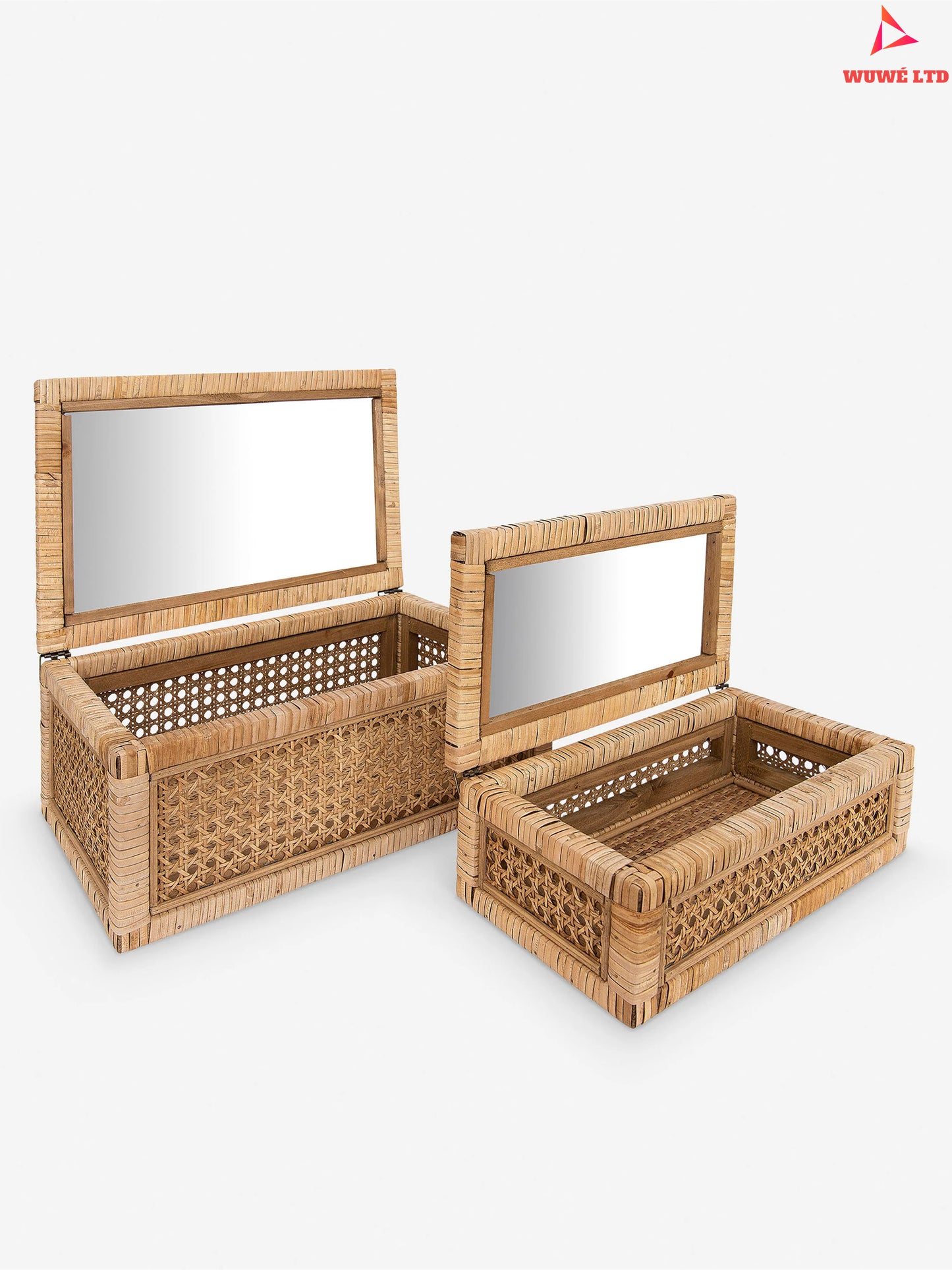 Rattan Storage Boxes (Set of Two)